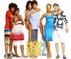 Chad (Corbin Bleu), Taylor (Monique Coleman), Gabriella Montez (Vanessa Hudgens), Troy Bolton (Zac Efron), Sharpay Evans (Ashley Tisdale), Ryan Evans (Lucas Grabeel), High School Musical 2 üç çift